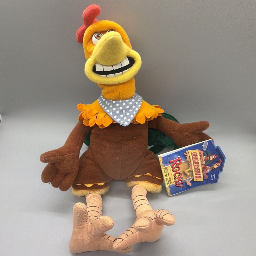2000 Dreamworks Playmates Toys Chicken Run Rocky Plush New With Tag